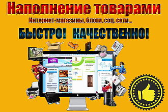 Наполню интернет-магазин товарами, контентом