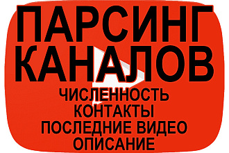 Сбор данных Youtube каналов на основе поисковых запросов
