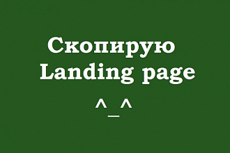 Скопирую Laiding page