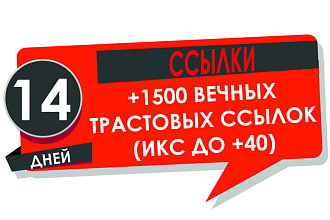 1500 Вечных трастовых ссылок рост ИКС до +40