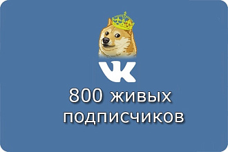 800 живых подписчиков ВКонтакте