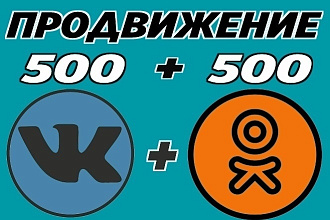 500 подписчиков в одноклассниках и бонусом 500 подписчиков ВКонтакте