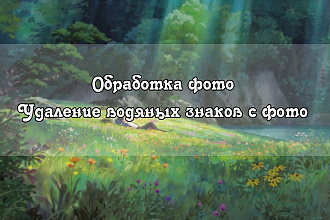 Обработаю ваше фото и удалю водяные знаки