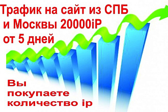 Трафик на сайт из СПБ -20000iP от 5 дней, вы покупаете количество iP