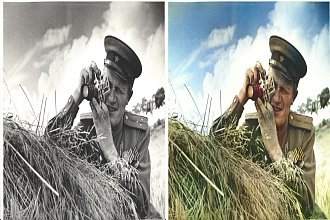 Сделаю любую чёрно-белую фотку цветной