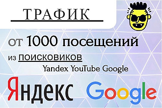 Трафик из Google, Yandex, Mail.ru, Youtube