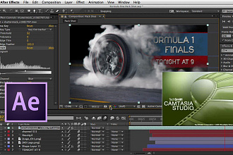 Создание интро, заставки для вашего видео. Adobe AF, Camtasia