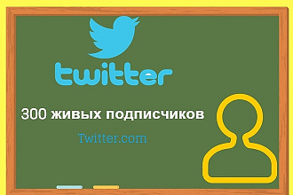300 подписчиков в ваш аккаунт Twitter