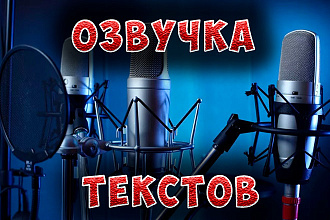 10минут качественной озвучки за 1 услуга, на английском и русском языке