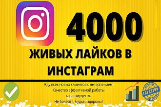 4000 живых лайков в Instagram