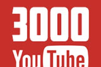 3000 просмотров на YouTube