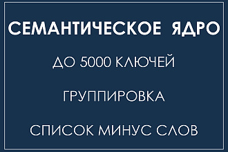 Семантическое ядро до 5000 ключей