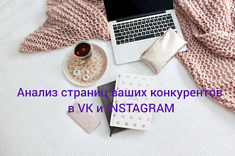 Анализ страниц ваших конкурентов в VK и instagram