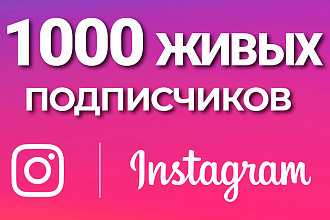 1000 живых подписчиков на аккаунт Instogram