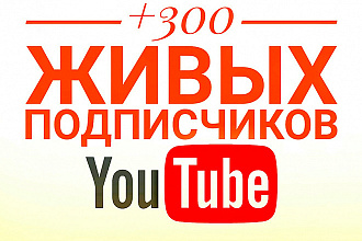 Добавлю 300 вечных подписчиков из России и СНГ в Youtube