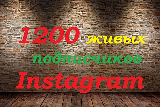 1200 живых подписчиков Instagram