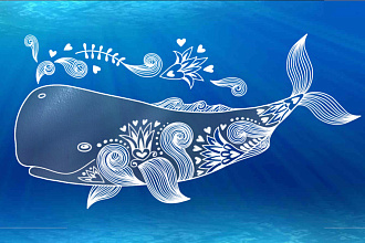 One Line Drawing. Динамический рисунок в стиле одной линии