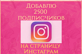 2500 живых подписчиков в инстаграм с гарантией
