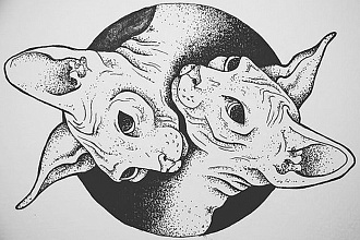 Нарисую эскиз в стиле DotWork