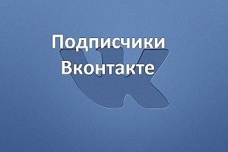 Качественные подписчики в Соц. Сеть ВКонтакте