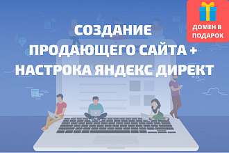 Создание продающего сайта под ключ + настроенный яндекс директ