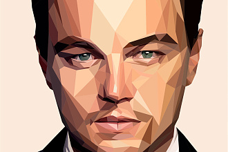 Нарисую арт портрет в стиле LowPoly art