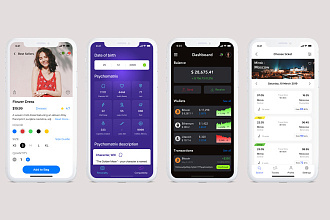 Дизайн экрана мобильного приложения под iOS, Android