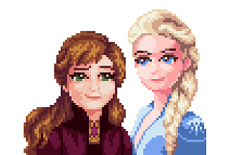 Нарисую портрет, вашего персонажа в стиле pixel art