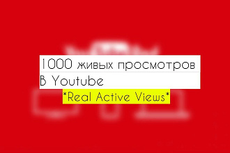 1000 живых просмотров в Ютуб Exclusive