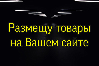 Размещу товары на ваш сайт или страницу