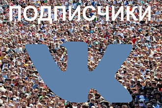 1000 живых подписчиков ВКонтакте + бонус 100 лайков