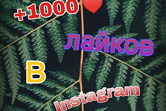 +1000 лайков на выбранные записи в Инстаграм