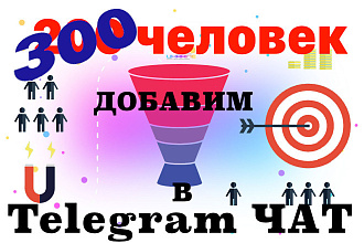 Telegram 300 Участников в чат. Инвайт живых людей. Не боты
