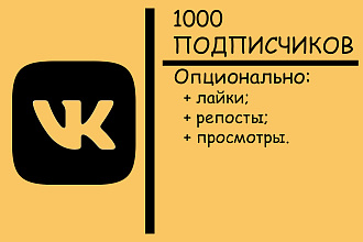 1000 русских подписчиков в ВКонтакте с гарантией