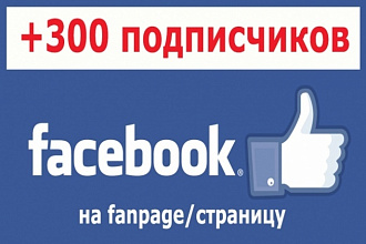 300 подписчиков в паблике на Facebook
