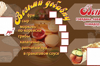 Сделаю баннер-ценник для точек питания