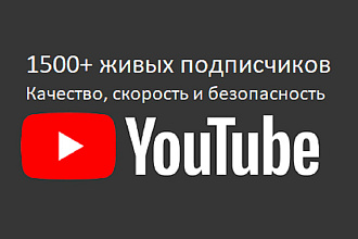 1500 подписчиков youtube. Качество, скорость и безопасность