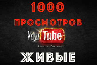 1000 Просмотров в YouTube. Живые просмотры