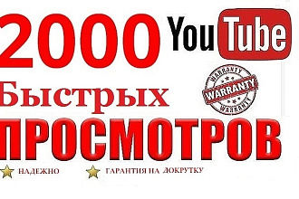 Добавлю 2000 быстрых просмотров на видео Youtube. - Качественные