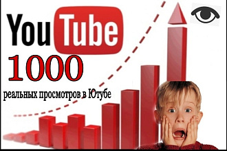 1000 реальных просмотров в Ютубе