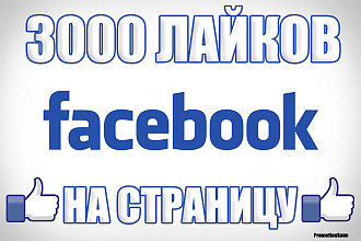 3000 Лайков и подписчиков на страницу Фейсбук