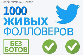 Добавлю 1000 твиттер подписчиков к вашему аккаунту