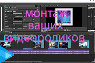 Выполню вашу работу с помощью программ Vegas и Adobe Premiere