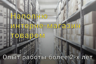 Наполню сайт товаром