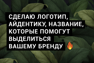 Сделаю логотип, фирменный стиль, нейминг для вашего бренда