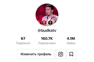 Реклама в TikTok в аккаунте budkatv