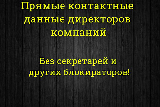 Прямые контактные данные директоров компаний РФ
