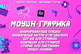 Анимация, плашки, интро