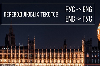 Перевод текстов rus-eng и eng-rus дипломированным специалистом