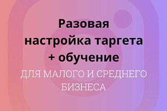 Разовая настройка таргетированной рекламы + обучение